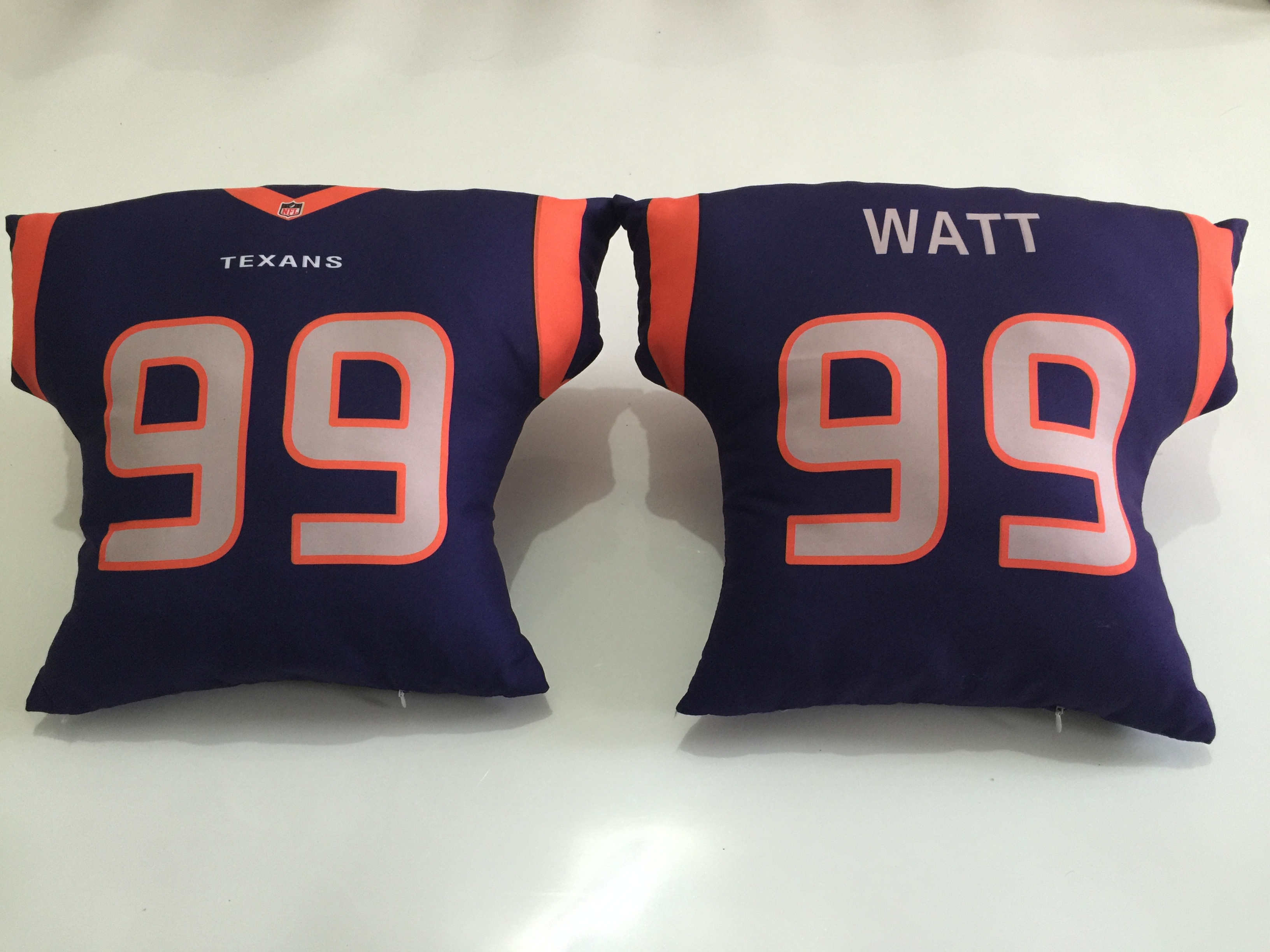 Houston Texans 99 J.J. Watt Purple NFL Pillow