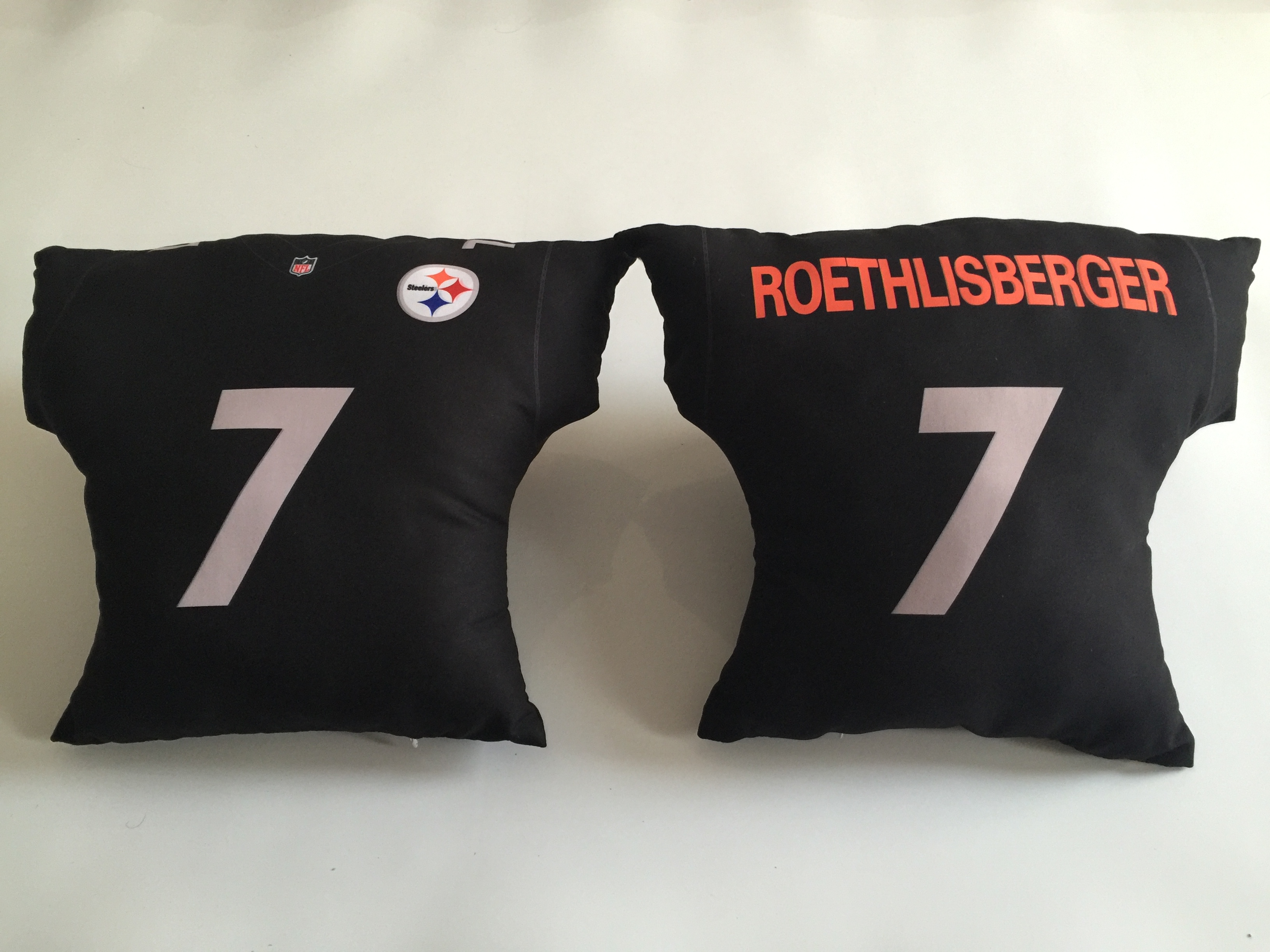 Pittsburgh Steelers 7 Ben Roethlisberger Black NFL Pillow