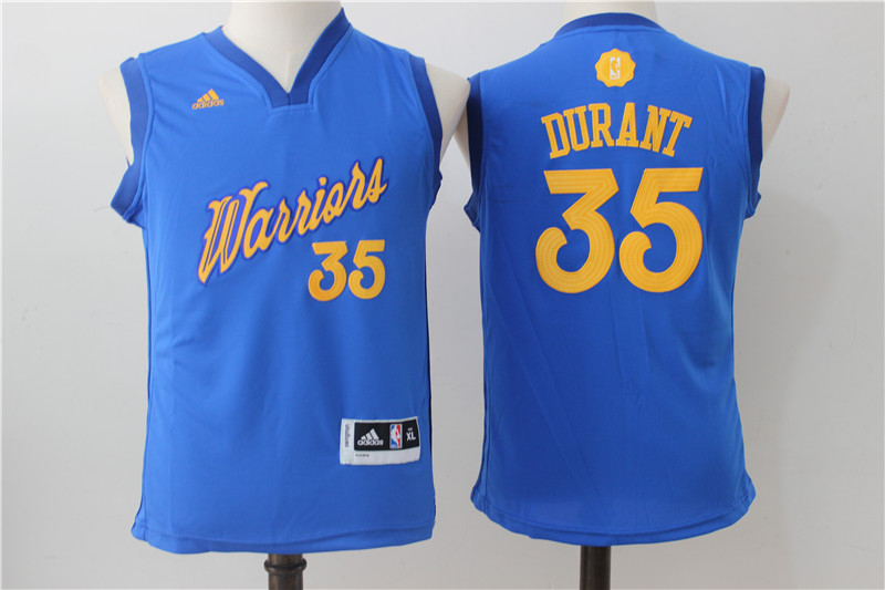 Warriors 35 Kevin Durant Youth 2016 Christmas Day Swingman Jersey