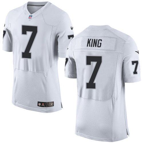 Nike Raiders 7 Marquette King White Elite Jersey