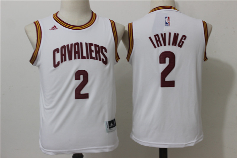 Cavaliers 2 Kyrie Irving White Youth Swingman Jersey - Click Image to Close