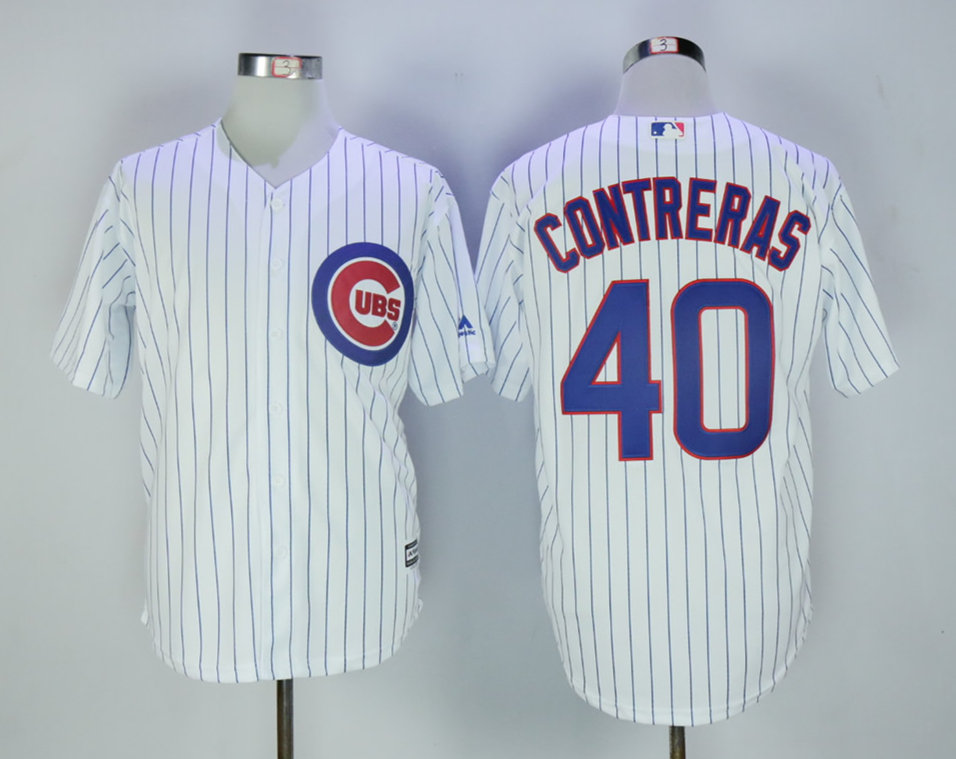 Cubs 40 Willson Contreras White New Cool Base Jersey