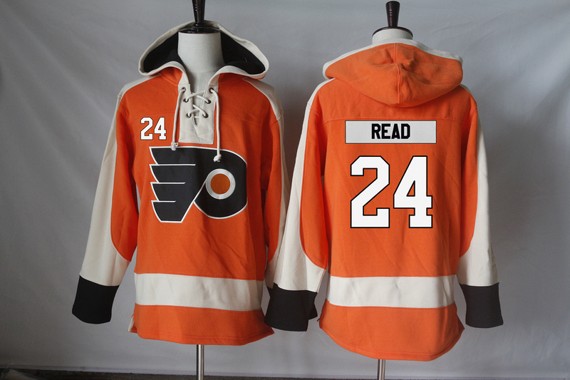 Flyers 24 Matt Read Orange All Stitched Hooded Sweatshirt