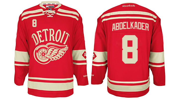 Red Wings 8 Justin Abdelkader Red 2014 Winter Classic Reebok Jersey