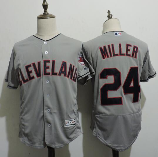 Indians 24 Andrew Miller Grey Flexbase Jersey Indians 24 Andrew Miller Grey Flexbase Jersey