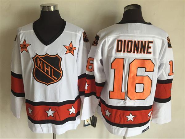 1980 All Star 16 Marcel Dionne White CCM NHL Jersey