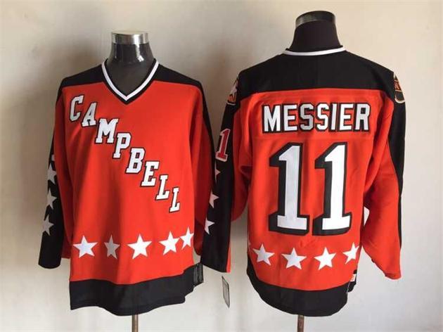 1984 All Star 11 Mark Messier Orange CCM NHL Jersey