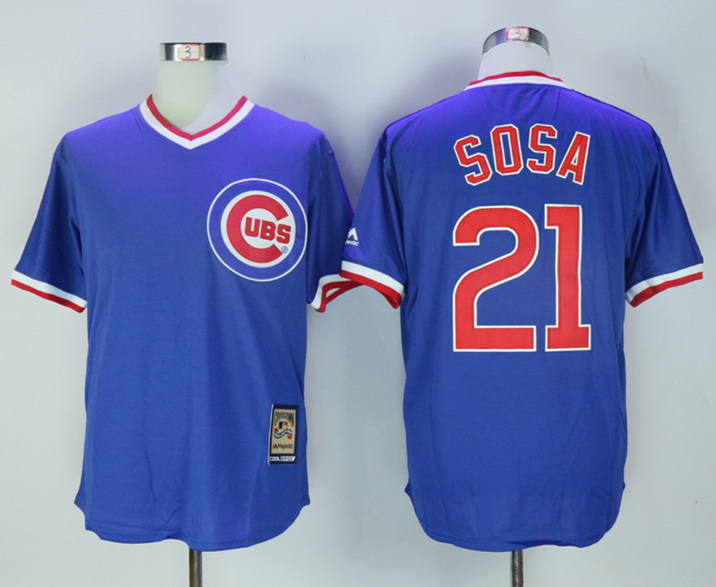 Cubs 21 Sammy Sosa Blue Throwback Jersey Cubs 21 Sammy Sosa Blue Throwback Jersey