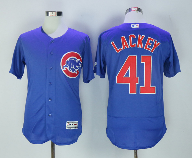 Cubs 41 John Lackey Royal Flexbase Jersey
