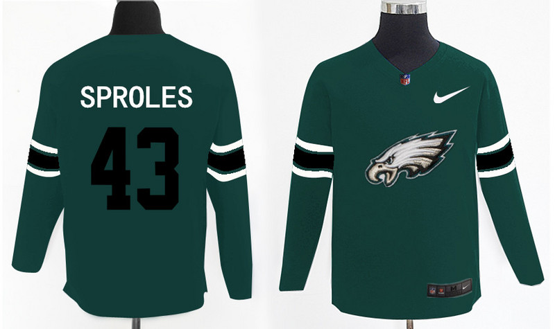 Nike Eagles 43 Sproles Green Knit Sweater