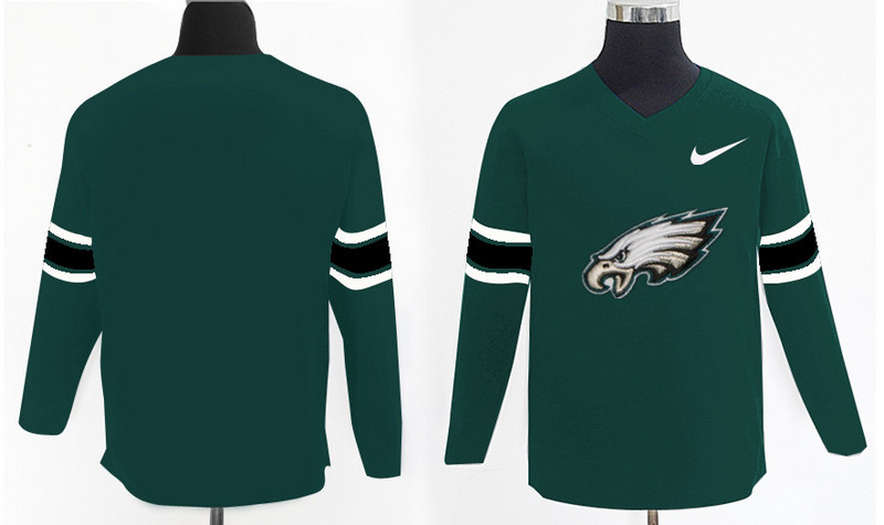 Nike Eagles Team Logo Green Knit Sweater - Click Image to Close