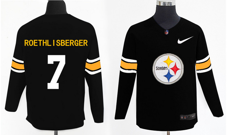 Nike Steelers 7 Ben Roethlisberger Black Knit Sweater
