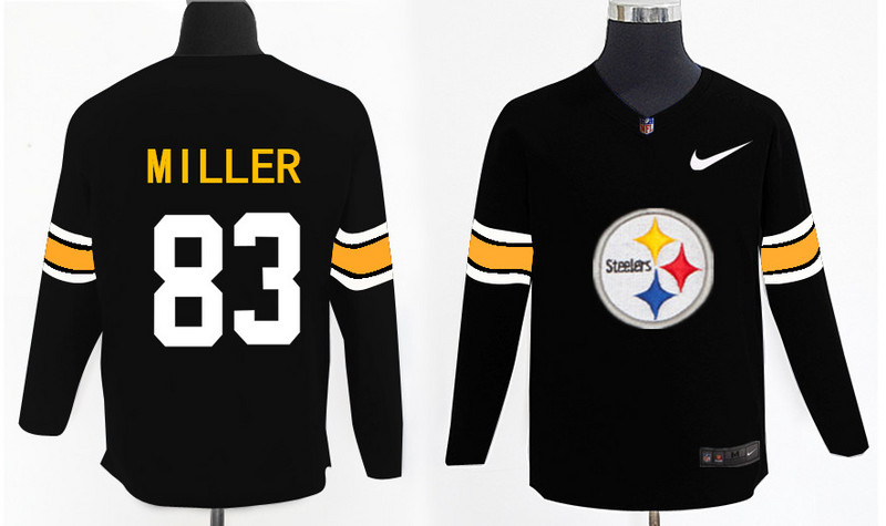Nike Steelers 83 Heath Miller Black Knit Sweater