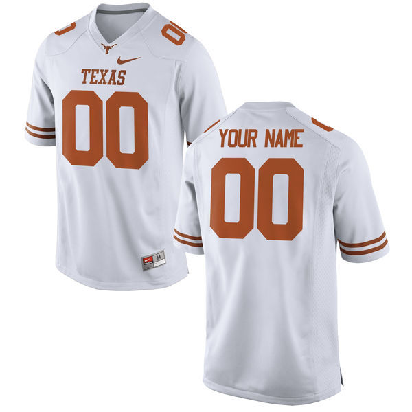 Texas Longhorns White Nike Customized College Jersey
