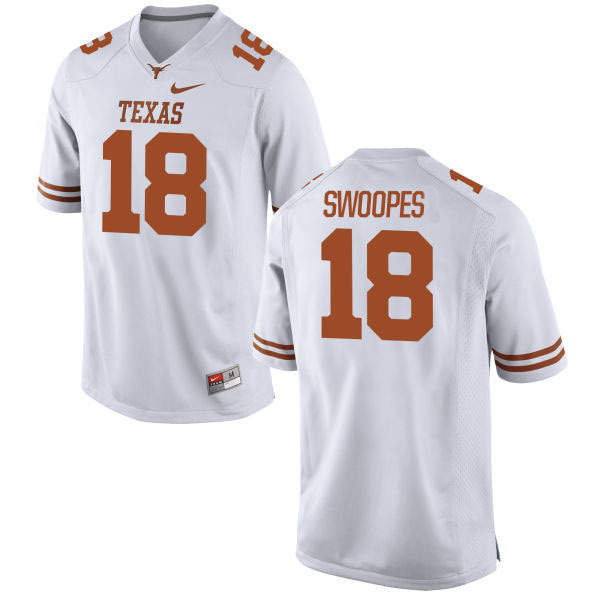 Texas Longhorns 18 Tyrone Swoopes White Nike College Jersey