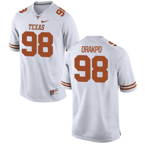 Texas Longhorns 98 Brian Orakpo White Nike College Jersey - Click Image to Close