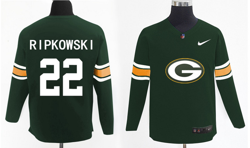 Nike Packers 22 Aaron Ripkowski Green Knit Sweater
