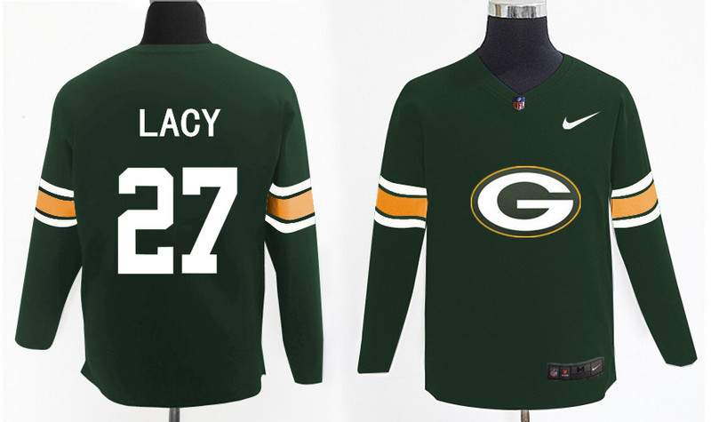 Nike Packers 27 Eddie Lacy Green Knit Sweater