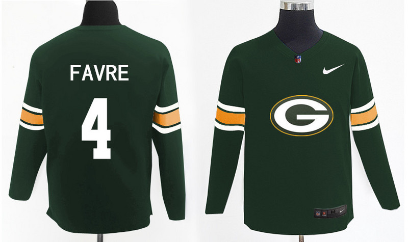 Nike Packers 4 Brett Favre Green Knit Sweater - Click Image to Close