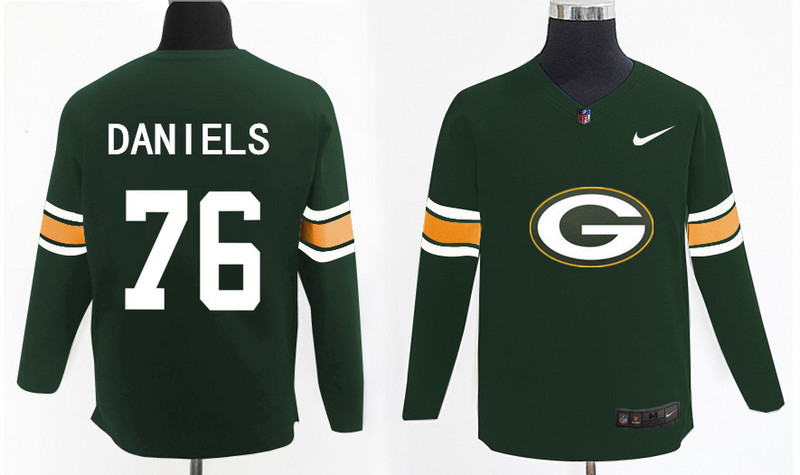 Nike Packers 76 Mike Daniels Green Knit Sweater - Click Image to Close