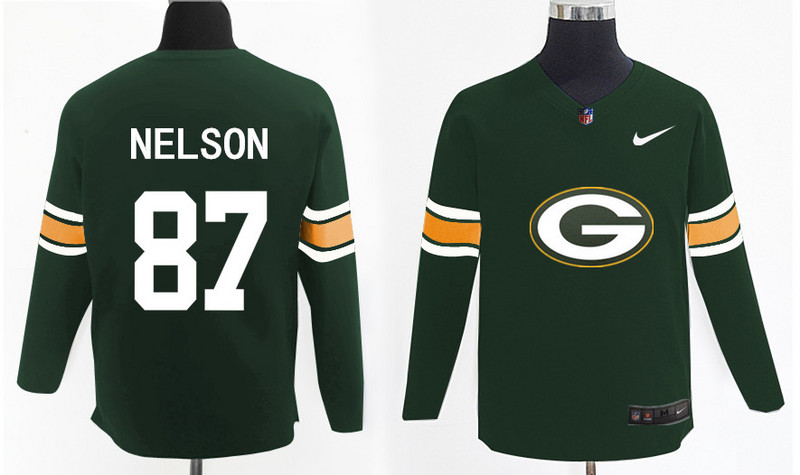 Nike Packers 87 Jordy Nelson Green Knit Sweater
