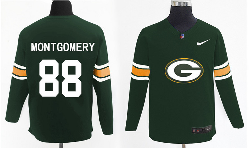Nike Packers 88 Ty Montgomery Green Knit Sweater - Click Image to Close