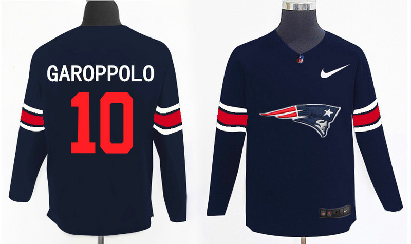 Nike Patriots 10 Jimmy Garoppolo Navy Knit Sweater