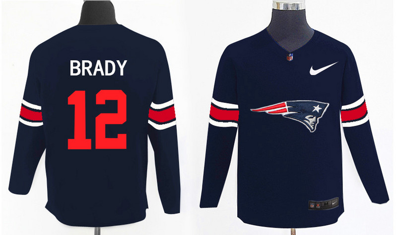 Nike Patriots 12 Tom Brady Navy Knit Sweater