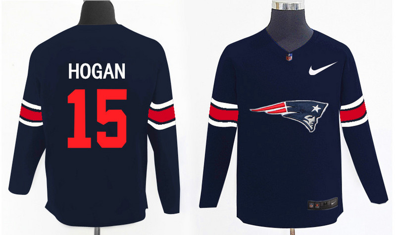 Nike Patriots 15 Chris Hogan Navy Knit Sweater - Click Image to Close