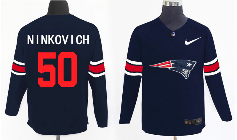 Nike Patriots 50 Rob Ninkovich Navy Knit Sweater