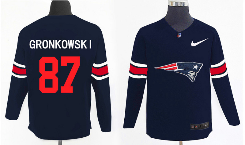 Nike Patriots 87 Rob Gronkowski Navy Knit Sweater