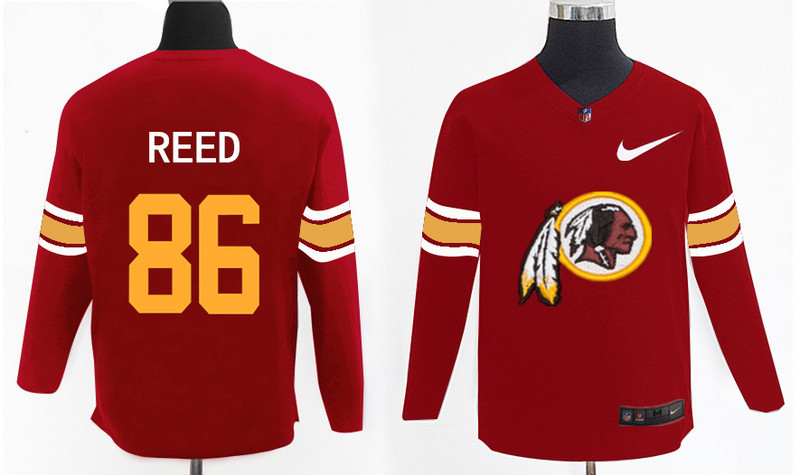 Nike Redskins 86 Jordan Reed Red Knit Sweater