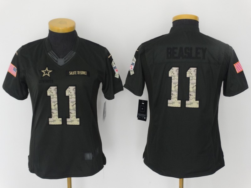 Nike Cowboys 11 Cole Beasley Anthracite Salute to Service Women Limited Jersey