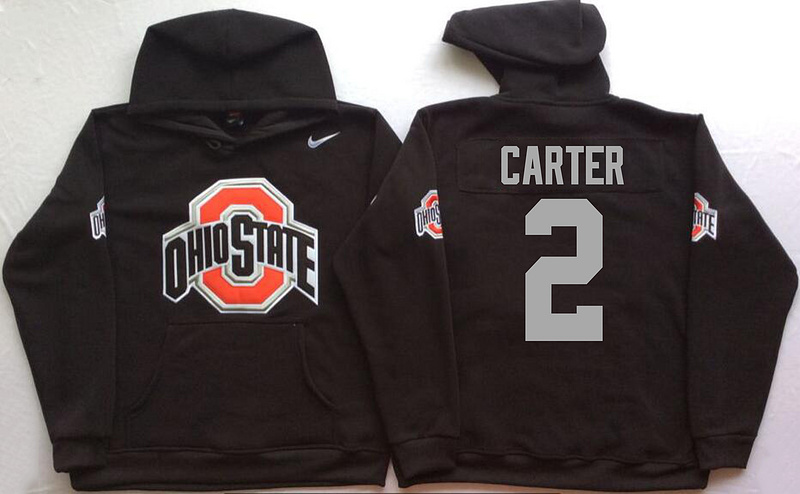 Ohio State Buckeyes 2 Chris Carter Black Men's Pullover Hoodie - Click Image to Close