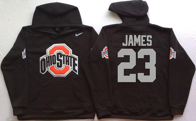 Ohio State Buckeyes 23 Lebron James Black Men's Pullover Hoodie - Click Image to Close