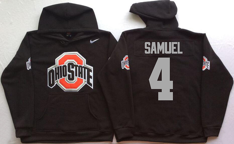 Ohio State Buckeyes 4 Curtis Samuel Black Men's Pullover Hoodie - Click Image to Close
