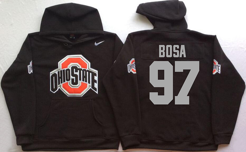 Ohio State Buckeyes 97 Joey Bosa Black Men's Pullover Hoodie - Click Image to Close