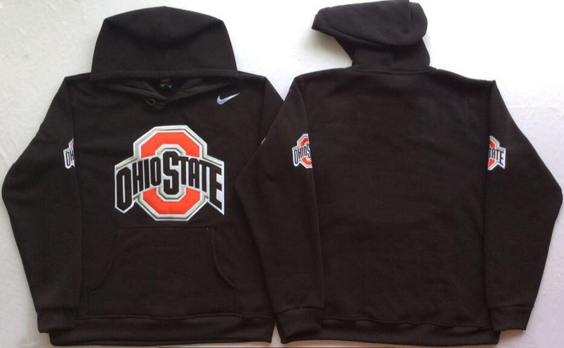 Ohio State Buckeyes Blank Black Men's Pullover Hoodie - Click Image to Close