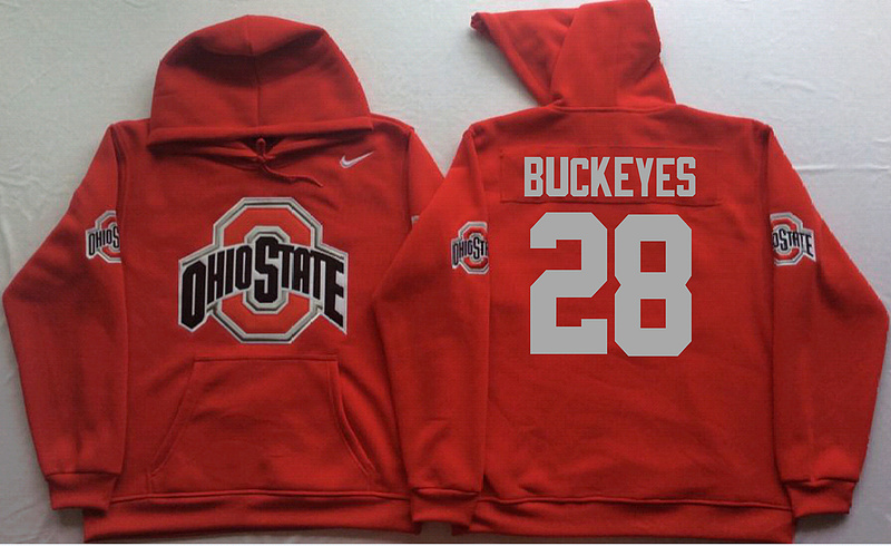 Ohio State Buckeyes Buckeyes Red Men's Pullover Hoodie - Click Image to Close