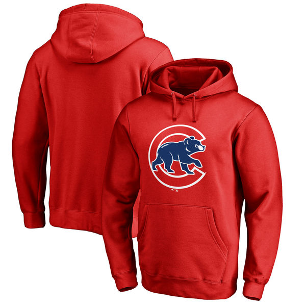 Chicago Cubs Big & Tall Primary Team Logo Pullover Hoodie Red