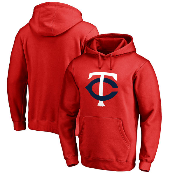 Minnesota Twins Big & Tall Primary Team Logo Pullover Hoodie Red - Click Image to Close