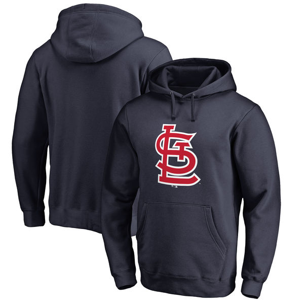 St. Louis Cardinals Big & Tall Primary Team Logo Pullover Hoodie Navy - Click Image to Close