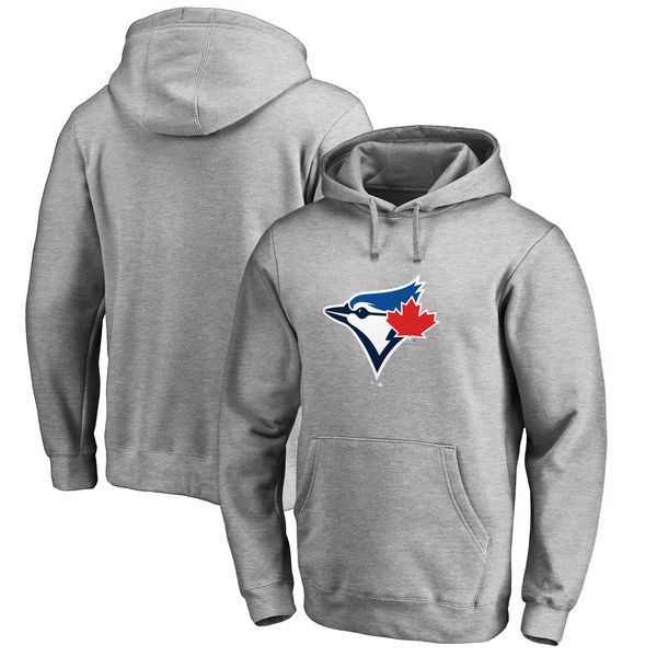 Toronto Blue Jays Big & Tall Primary Logo Pullover Hoodie Ash - Click Image to Close