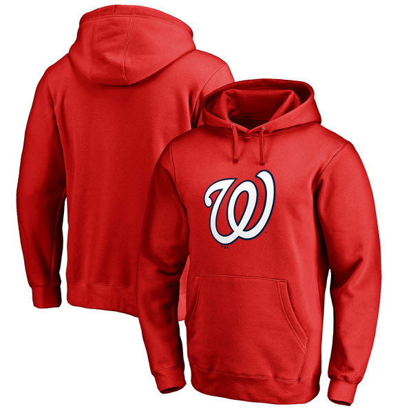 Washington Nationals Big & Tall Primary Team Logo Pullover Hoodie Red