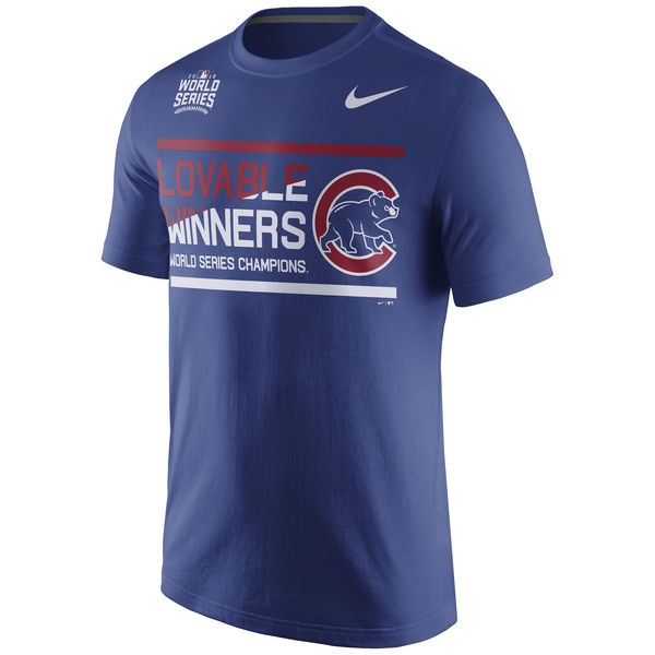 Men's Chicago Cubs Nike Royal 2016 World Series Champions Celebration Local T-Shirt