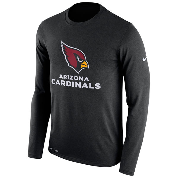 Arizona Cardinals Nike Legend Essential Lock Up Long Sleeve Performance T-Shirt Black
