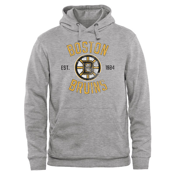Boston Bruins Heritage Pullover Hoodie Ash