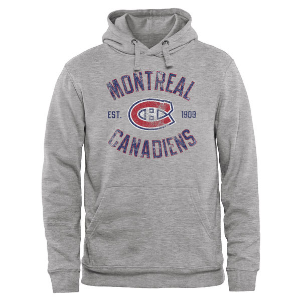 Montreal Canadiens Heritage Pullover Hoodie Ash