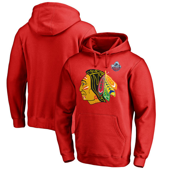 Chicago Blackhawks 2017 NHL Winter Classic Logo Big & Tall Pullover Hoodie Red