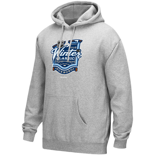 NHL Reebok 2016 Winter Classic Logo Pullover Hoodie Gray